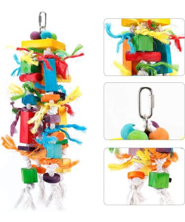 Colorful Wood Block Chew Toys for African Grey, Conure & Amazon Parrots - Buy Online on GoSupps.com