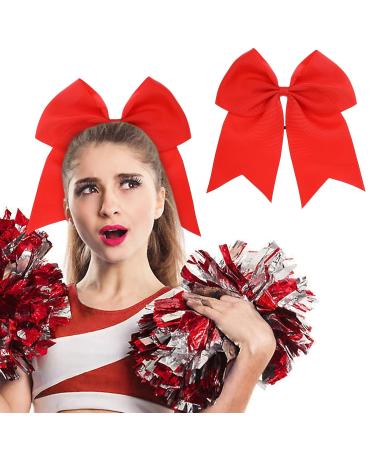 Shop 2 Pieces Large Red Loop Hair Ties - Perfect Cheerleader Hair Accessories for Women & Girls - Ideal for Christmas Parties - Buy Online on GoSupps.com