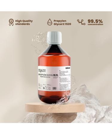 hd-line 500ml Propylene Glycol E1520 Perfect for DIY Pharmaceutical Grade 99.7% Food Grade PG Raw Material Pure Vegan Ph.Eur/USP - Buy Online on GoSupps.com