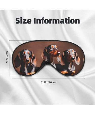 Dachshund Weiner Dog Print Eye Mask | Soft Light Blocking Travel & Sleep Mask - Adjustable & Comfortable - Perfect for Yoga - Buy Online on GoSupps.com