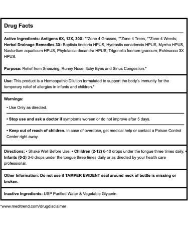 Allergena Zone 4 for Kids - 1 oz | Natural Allergy Relief for Children | Shop Internationally - Buy Online on GoSupps.com