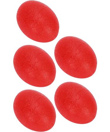 Verdant Touch Hand Massage Ball Set - 5 Silicone Handleballs for Wrist Exercise & Strength Training - Red Egg Shape - Buy Online on GoSupps.com