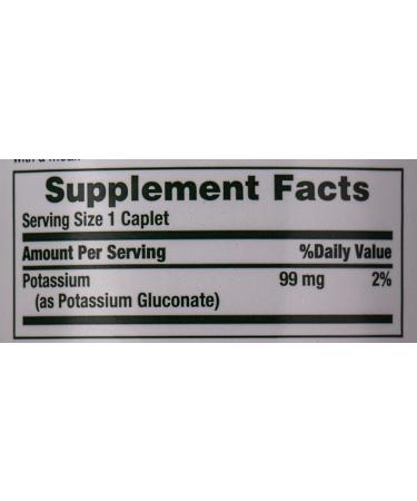 Nature's Bounty Potassium Gluconate 99mg - 100 Caplets | Essential Mineral Supplement - Buy Online on GoSupps.com