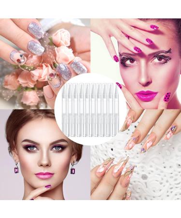 Forynxhwin 10 Pack Empty Nail Oil Pens - Refillable Transparent Brush Pencils for Lip Gloss & Cosmetics - Buy Online on GoSupps.com
