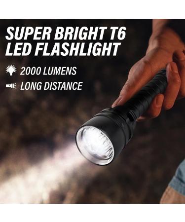 Rechargeable Diving Flashlight | Super Bright 2000 Lumens XM-L2 LED | Scuba Gear for Pros and Amateurs - Buy Online on GoSupps.com