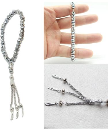 Oralgos Fashionable Tasbi-Broth with 33 Pearls | Islamic Jewelry Prayer Chain & Bracelet | Unique Alloy Misbaha - Shop Internationally - Buy Online on GoSupps.com