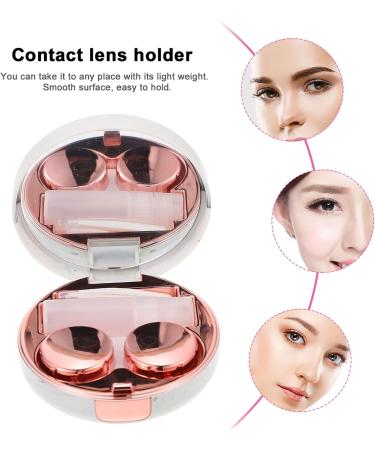 Heallily Contact Lens Travel Case - Compact Eye Care Set | Travel-Friendly Storage Box for Contact Lenses - White - Buy Online on GoSupps.com