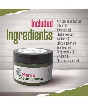 MEME Hair Grease for Growth & Shine - Hydrating Pomade Mask with Chebe Powder & Karkar Oil for Curly Hair - 4 fl oz (Pack of 1 - Buy Online on GoSupps.com