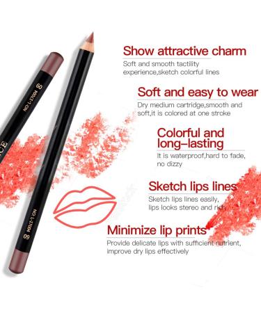12pcs Waterproof Long Lasting Lip Liner Set - Perfect for Lip Contouring & Makeup - International Shipping Available - Buy Online on GoSupps.com