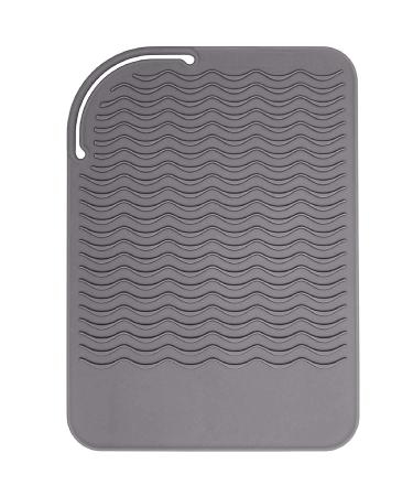 Gray Silicone Heat Travel Mat Anti-Heat Pad for Hair Straighteners Curling Irons Flat Irons and Other Hot Styling Tools