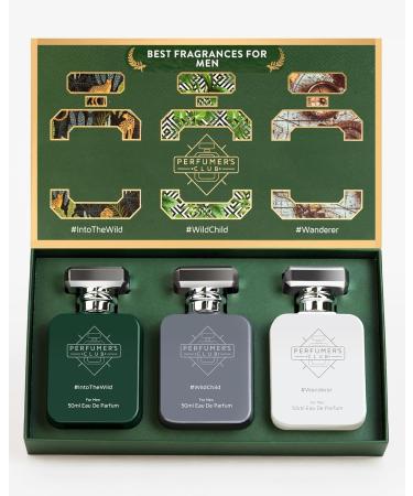 Perfumer's_Club "Best Fragrance for Men 2020" Gift Set of 3(Into The Wild + Wild Child + Wanderer) Upto 24 hrs lasting (Eau De Parfum)| Ideal gift for men |