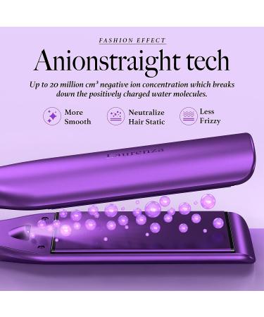 Milano by Laurenza 2-in-1 Hair Straightener and Curler 8.5 Inch SuperMax Design - Purple - Buy Online on GoSupps.com