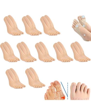 Projoint AntiBunions Health Sock Anti Bunions Health Socks Urigone Socks for Gout Orthopedic Toe Compression Socks No Show Toe Socks for Women Five Finger Socks (10 Skin)