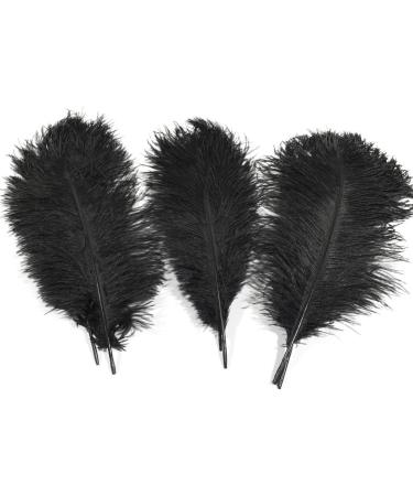 10pc Black Ostrich Feather Plume 12-14 inch for Home Wedding Decor - Buy Online on GoSupps.com