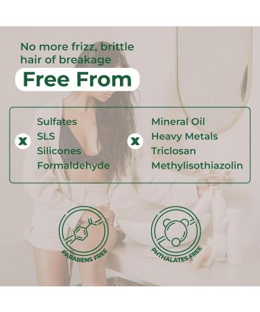 BORN Naturals Shampoo and Conditioner Set for Dry Frizzy Hair - Cleanse & Hydrate Mild Scent Natural Ingredients for Soft Smooth Hair - Suitable for All Hair Types 240 ml Shampoo & Conditioner Set - Buy Online on GoSupps.com