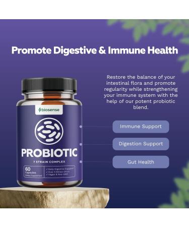 Probiotics and Prebiotics Gut Health Supplements - Advanced Acidophilus Probiotic Supplement for Upset Stomach Relief pH Balance and Digestive Support - Daily Probiotic Immune Support Supplement - Buy Online on GoSupps.com