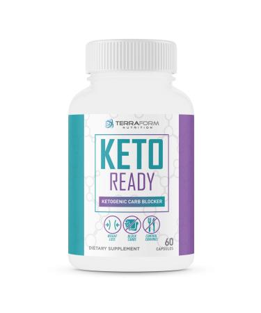 Keto Ready - Max Strength Keto Carb Blocker 1200mg  Burn Fat & Block Carb Absorption  Minimize Cheat Meals & Maintain Ketosis  White Kidney Bean Extract - for Men & Women - Made in USA - 60 Capsule