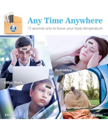 20 Pcs Forehead Thermometer Strips Temperature Indicator Adult Childs Elderly Reusable + Temperature Indicator Labels Easy to Use (20 Pack) - Buy Online on GoSupps.com
