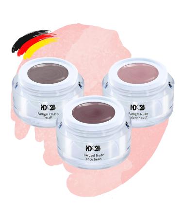 Light Nude Collection Set - Color Gel - Uv Led - Brown Skin Colors - Studio Quality (3 x 5ml)