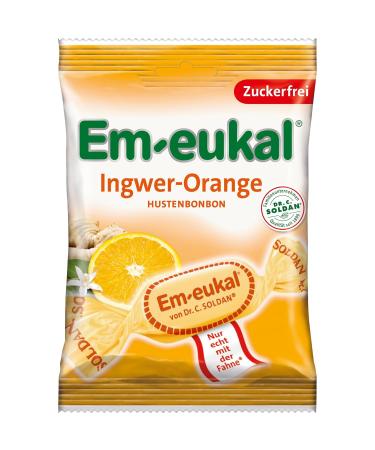 Em-eukal Sugar-Free Cough Drops Ginger-Orange 20x75g - International Shipping Available - Buy Online on GoSupps.com