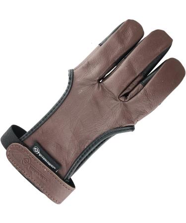 Longbowmaker Traditional 3 Finger Leather Archery Gloves - Durable Finger Protection AG31 L Brown | International Shipping Available - Buy Online on GoSupps.com