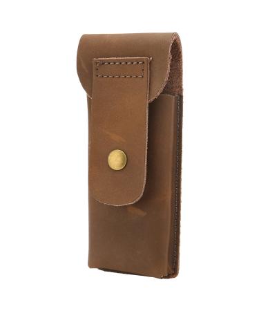 Soft razor travel bag for razor razor leather bag portable safety razor protective cover made of cowhide old-fashioned razor case travel bag razor protective cover travel bag - Buy Online on GoSupps.com