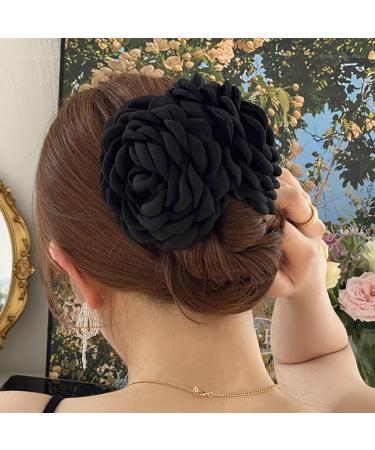 Camellia Hair Clip Large Hair Claw Clip Elegant Cute Adornment Catch Princess Barrettes Hair Styling Tool Gray - Buy Online on GoSupps.com