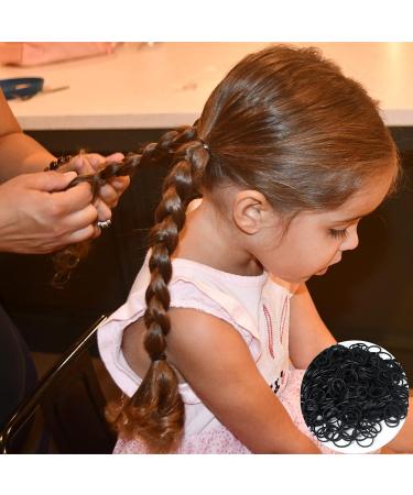 1000 Pack Black Elastic Hair Ties with Hair Styling Tools for Women and Girls - Buy Online on GoSupps.com
