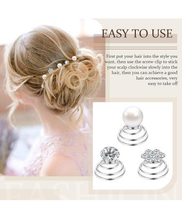 60 Pieces Wedding Pearl Crystal Swirl Hair Pins - Bridal Hair Accessories for Women, Brides, Bridesmaids - Prom & Party Hairstyling - Buy Online on GoSupps.com