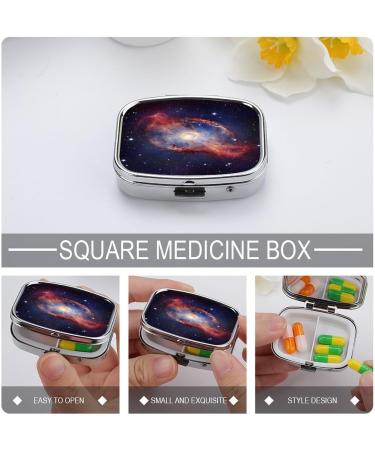 Shop Milky Way Galaxy Pill Organizer - Decorative 2 Compartment Portable Pill Box for Pocket & Purse | International Shipping Available - Buy Online on GoSupps.com