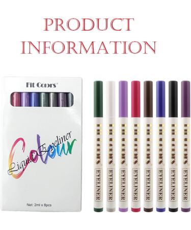 8 Colors Matte Liquid Eyeliner Pencil Long Lasting Waterproof Quick Drying Colored Eyeliner Makeup Tool for Women Eyeliner Smudge-Proof Eyeliner - Buy Online on GoSupps.com