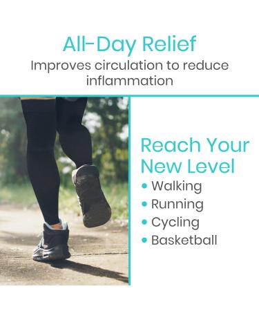 Vive Full Leg Compression Sleeves | Knee Calf & Thigh Support for Men & Women - Ideal for Basketball Football & Running - Medium Size for Shin Splints Relief - Buy Online on GoSupps.com