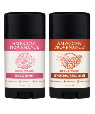 American Provenance Lemongrass & Marjoram and Rose & Jasmine Deodorant Bundle