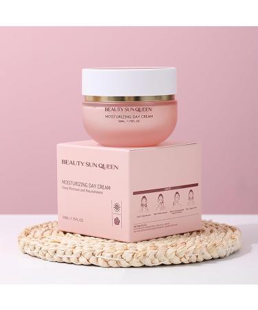  Generisch Moisturizing day cream with rose water grapeseed oil and hyaluronic acid - Anti-aging strengthens the skin barrier absorbs quickly nourishing cream for the - Buy Online on GoSupps.com