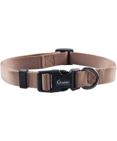 Olahibi Basic Dog Collar and Leash Combo Set Durable Nylon Collar and 150CM Matching Leash for Small Dogs.(S Brown Set) S Nylon Brown Set - Buy Online on GoSupps.com