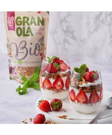 LA NEWYORKINA Organic Coconut and Lemon Granola - 275gr - Cooked with Extra Virgin Olive Oil Coconut and Lemon - Natural Ingredients - 100% Artisanal Production - Buy Online on GoSupps.com