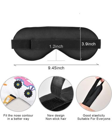 Haskirky Light Blocking Eye Mask - Adjustable for Adults - Ideal for Travel, Meditation, and Deep Sleep - Cartoon Trucks Design - Buy Online on GoSupps.com