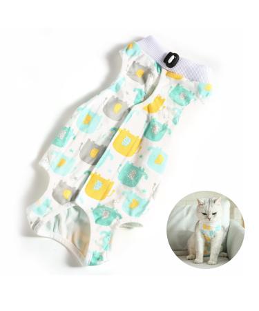 CLLRYBO Katzenbody After op castration pet-medical surgical shirt surgical recovery suits for cats (style: elephant m) style: elephant M