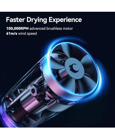 Fast Drying Hair Dryer - 110 000RPM Brushless Motor Low Noise Ionic Technology Ideal for Home & Travel - Buy Online on GoSupps.com