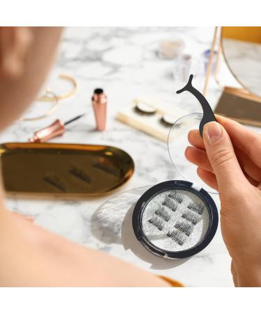 Dual Magnetic Half Lash Accent Eyelashes Set - Lightweight, Reusable, and Easy to Apply | Updated 3D False Eyelashes with Applicator (8pcs) in White - Buy Online on GoSupps.com