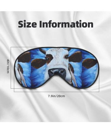 White Cow on Blue Oil Painting Sleep Mask | Adjustable Double-Sided Eye Mask | Soft Covers for Perfect Shading & Reduced Eye Edema - Shop Internationally - Buy Online on GoSupps.com