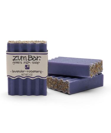 Indigo Wild Zum Bar Goat's Milk Soap - Lavender-Rosemary - 3 oz (3 Pack)