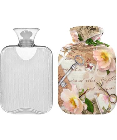 Naanle Floral Vintage Heat Bottle - 1L Warm Water Flap for Bed Hand & Feet - Pain Relief & Cold Therapy - Buy Online on GoSupps.com