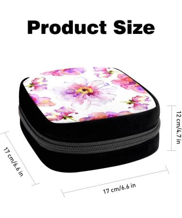 GIAPB Period Bag - Watercolor Spring Cherry Blossom Color - Sanitary Napkin Storage & Makeup Pouch - Buy Online on GoSupps.com