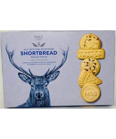 M&S Scottish All Butter Shortbread Selection 450g | toffee shortbread round shortbread triangle shortbread round shortbread finger chocolate chunk shortbread - Buy Online on GoSupps.com