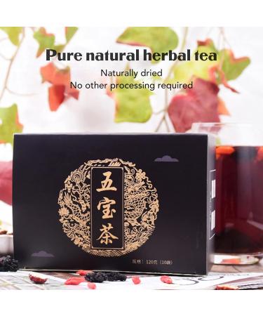 Ginseng Five Treasures Tea 120g 4.2oz (12g x 10 Bags) Polygonatum Wolfberry Dried Jujube Mulberry Maca Combination Herbal Tea Bags - Buy Online on GoSupps.com