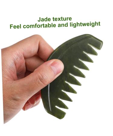 Magiclulu 3-Pc Portable Jade Comb Set | Scalp & Head Massage Device | Natural Jade Gua Sha Hair Care - Buy Online on GoSupps.com