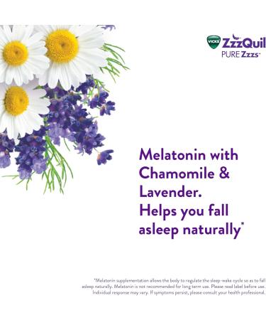 ZzzQuil Pure Zzzs Melatonin Sleep Aid Gummies with Lavender Valerian Root and Chamomile Natural Wildberry Vanilla Flavor Non-Habit Forming Drug-Free 24 Gummies (Pack of 4) 24 Count (Pack of 4) - Buy Online on GoSupps.com