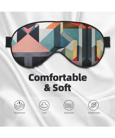 Buy Abstract Geometric Print Unisex Sleeping Eye Mask - Soft Comfortable & Light-Blocking | International Shipping Available - Buy Online on GoSupps.com