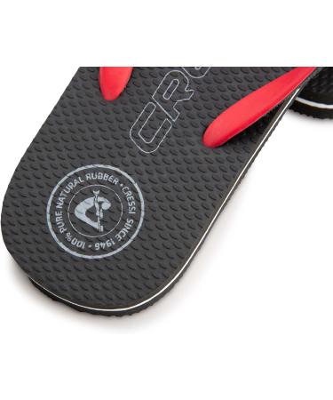 CRESSI Leaf Flip Flop - Unisex Beach & Pool Sandals - Black Red 41/42 EU - Ideal for Summer Fun - Buy Online on GoSupps.com